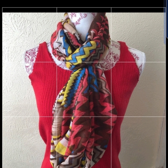 Print Sheer Infinity Scarf - Picture 3 of 3